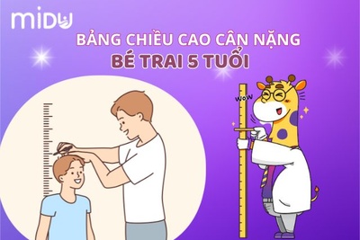 [MẸ LƯU NGAY] Chiều cao cân nặng bé trai 5 tuổi CHUẨN WHO