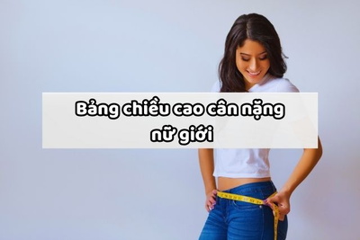 Dáng đẹp cùng bảng chiều cao cân nặng nữ chuẩn nhất 2024