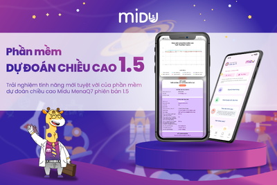 Trải nghiệm tính năng mới tuyệt vời của phần mềm dự đoán chiều cao Midu MenaQ7 phiên bản 1.5